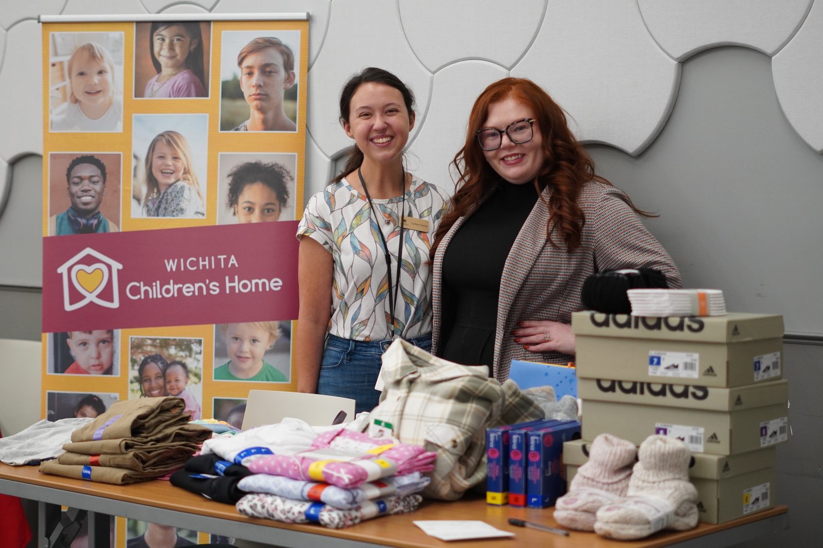 Sierra Marie Bonn at a community donation drive with Wichita Children's Home